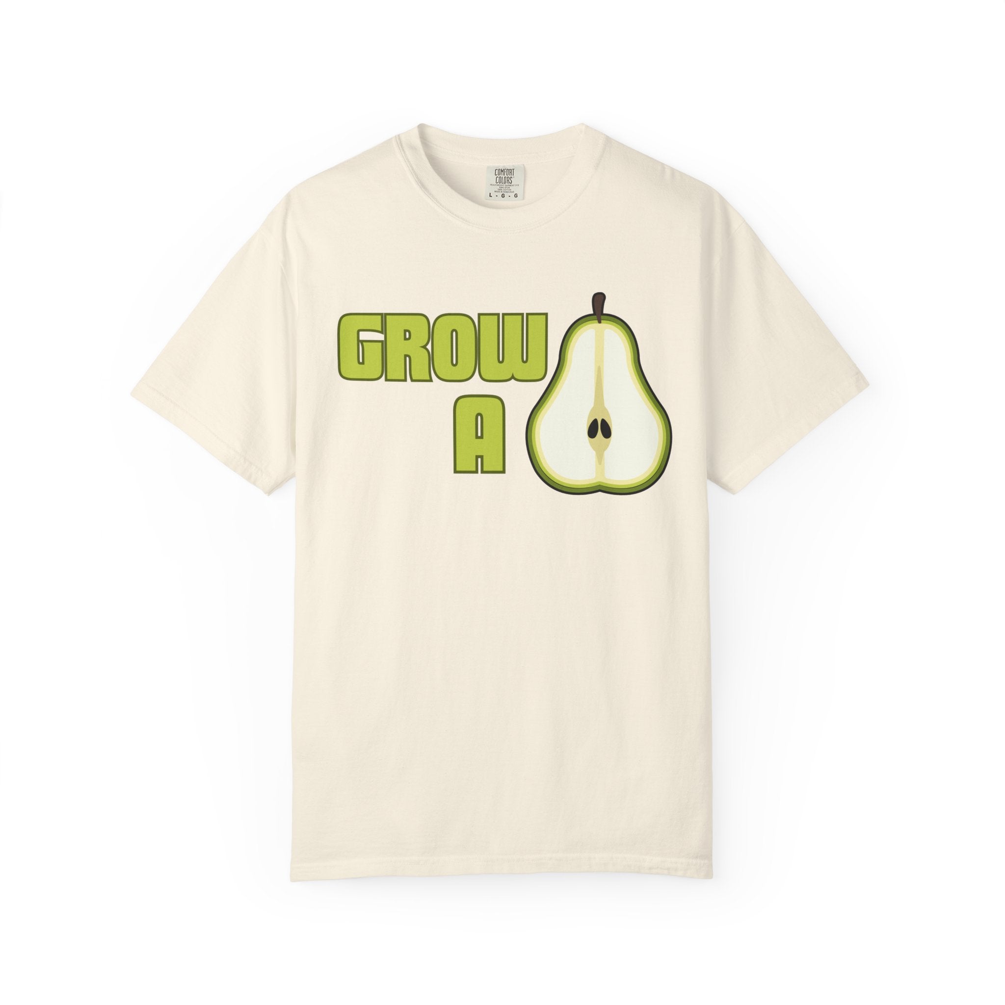 Grow a Pear Unisex Garment-Dyed T-Shirt - Fun and Playful Graphic Tee