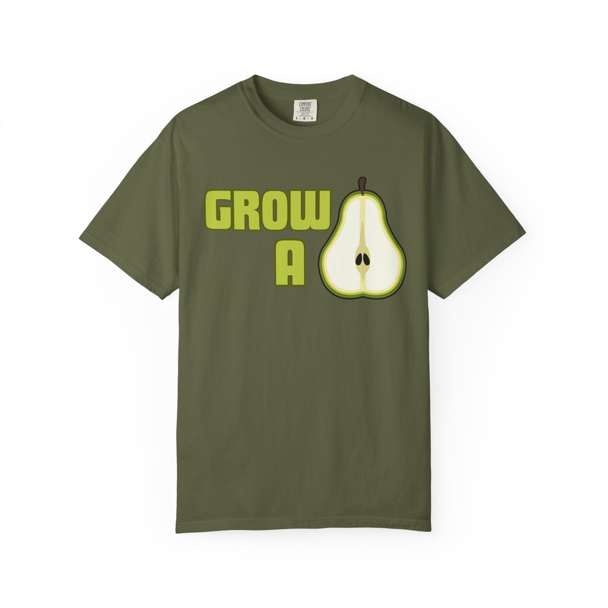 Grow a Pear Unisex Garment-Dyed T-Shirt - Fun and Playful Graphic Tee