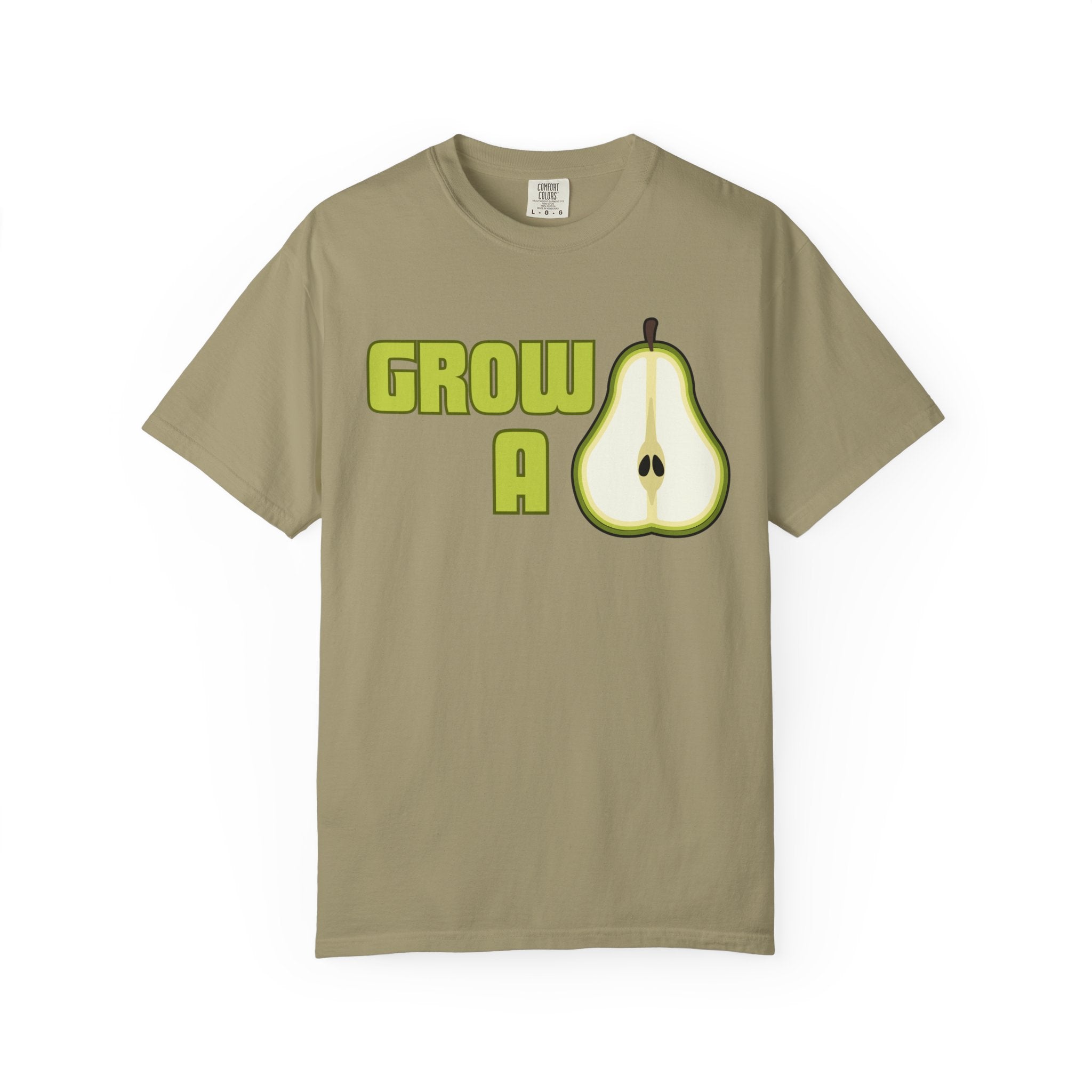 Grow a Pear Unisex Garment-Dyed T-Shirt - Fun and Playful Graphic Tee