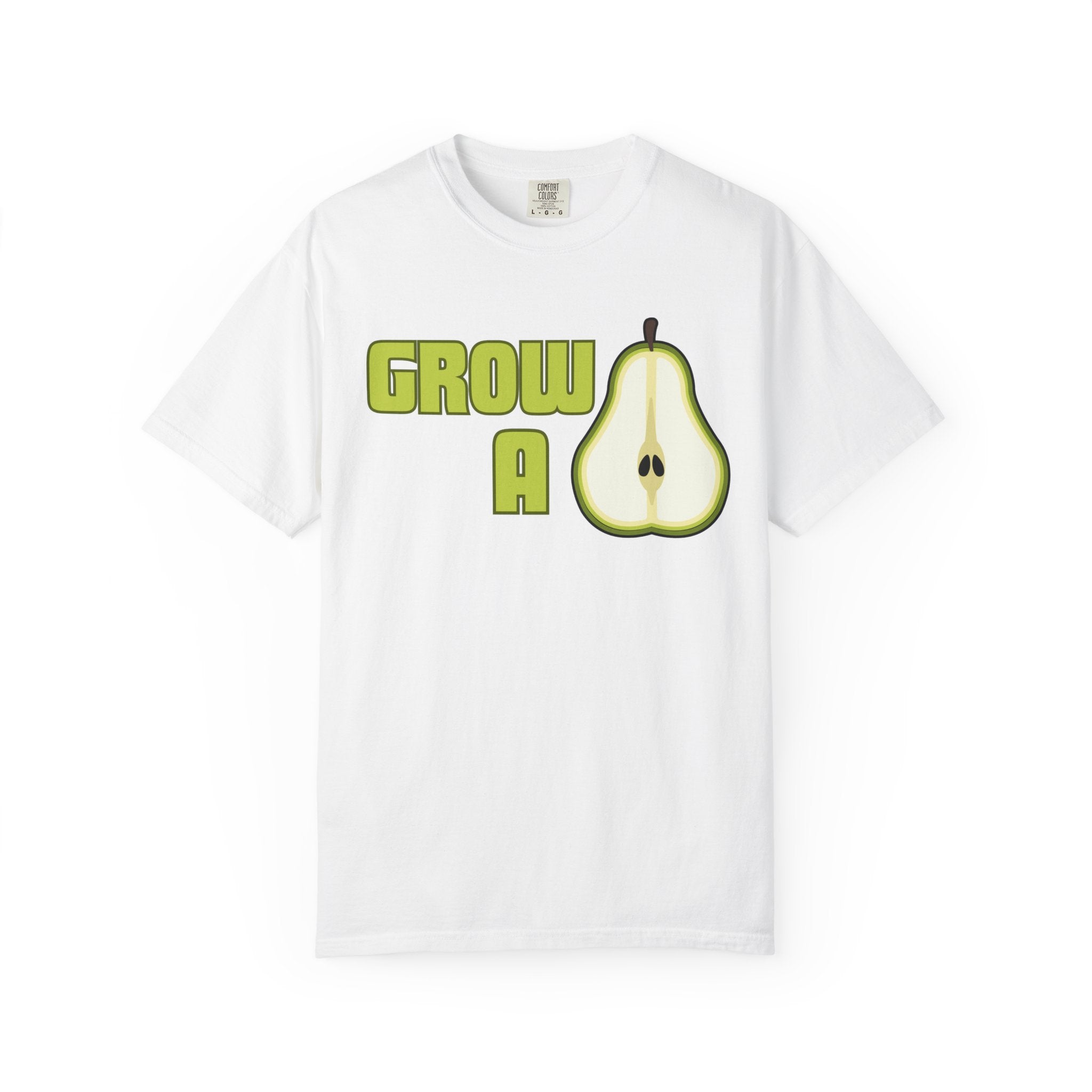 Grow a Pear Unisex Garment-Dyed T-Shirt - Fun and Playful Graphic Tee